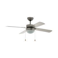 Eglo Leuchten Deckenventilator Gelsina AC E14 Nickel-Matt/silber/weiss