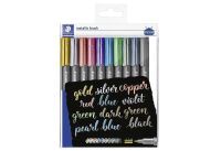 STAEDTLER Marker metallic brush 10ST - 10 Stück