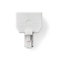 Nedis Telefondose Wandmontage / Verbindungstyp: RJ11 / RJ11 Stecker / 2x RJ11 (4/6) Buchse / Verteiler / ABS / Weiss / Umschlag