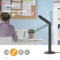 Nedis Mikrofon| zum Gebrauch von Desktop Notebook Smartphone Tablet| - Microphone - Plug'n'Play