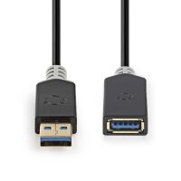 Nedis CCBW61010AT20 - 2 m - USB A - USB A - USB 3.2 Gen 1 (3.1 Gen 1) - 4.8 Mbit/s - Anthracite