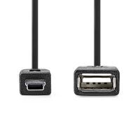 Nedis CCGP60315BK02 - 0.2 m - USB A - USB 2.0 - 480 Mbit/s - Black