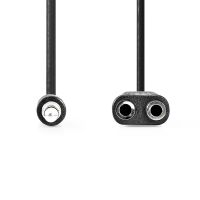 Nedis Stereo-Audiokabel| 3.5 mm Stecker| 2x 3.5 Buchse| Vernickelt| 0.20 m| rund| - Audio/Multimedia