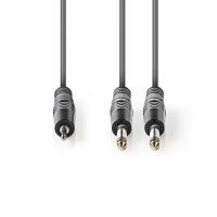 Nedis Stereo-Audiokabel| 2x 6.35 mm Stecker| 3.5| Vernickelt| 5.00 m| rund - Audio/Multimedia