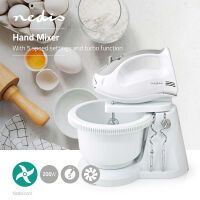 Nedis Handmixer| 200 W| 5 Geschindigkeitsstufen| Turbofunktion| Turning Bowl 2