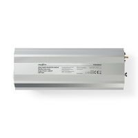 Nedis Power Inverter änderte Sinus-Wellen / Eingangsspannung: 24 V DC / Geräteausgangsanschluss: Type F (CEE 7/3) / 230 V AC 50 Hz / 4000 W / Spitzenleistung: 8000 W / Schraubklemme / Silber