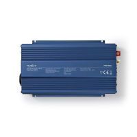 Nedis Power Inverter reine Sinus-Wellen / Eingangsspannung: 24 V DC / Geräteausgangsanschluss: Type F (CEE 7/3) / 230 V AC 50 Hz / 1000 W / Spitzenleistung: 2000 W / Schraubklemme / Reine Sinuswelle / Düse / Blau