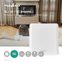 Nedis 5G / 4G / 3G Antenne / 5G / Innen- und Aussenbereich / 698-5000 MHz / Verstärkung dBi (bei Antennenkabel): 6 dB / 2.50 m / Weiss