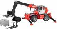 Bruder 02129 Manitou Teleskoplader MRT 2150 mit Zubehör