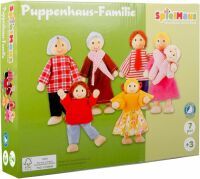 SpielMaus Holz Puppenhaus Familie