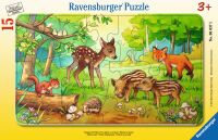 Ravensburger 6376 Puzzle Tierkinder des Waldes 15 Teile