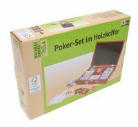 Natural Games Pokerset im Holzkoffer mit 200 Chips