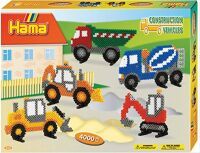 Hama® Bügelperlen Midi - Geschenkpackung Baufahrzeuge - 1 Stiftplatte Brummi, 400.