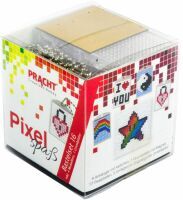 Pracht Creatives Hobby GmbH Pixel Bastelset 16 Regenbogen, I Love You, Ying und Yang, Stern