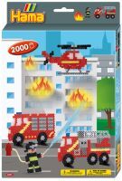 Dan Import Hama® Bügelperlen Geschenkpackung Feuerwehr 2.000 Stück.