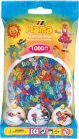 Hama® Bügelperlen Midi - Transparent Glitter Mix 1000 Perlen.