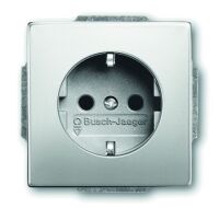 BUSCH JAEGER 2011-0-3850 - CEE 7/3 - 2P+E - Silver - Stainless steel - 250 V - 16 A