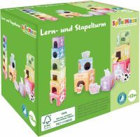 SpielMaus Holz Stapelturm, 12 Teile