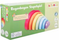 SpielMaus Holz Regenbogen Stapelspiel