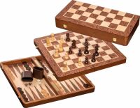 Philos Schach-Backgammon-Dame-Set, Feldgröße 50 mm