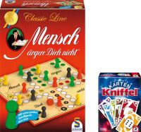 Schmidt Spiele Bundle Mensch ärgere dich nicht Classic Line plus Kniffel Kartenspiel