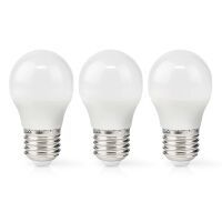 Nedis LED-Lampe E27| G45| 4.9 W| 470 lm| 2700 K| Warmweiss| 3 Stück