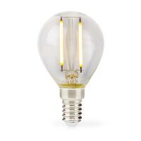 Nedis LED-Filament-Lampe E14 / G45 / 2 W / 250 lm / 2700 K / Warmweiss / Retro Style / 1 Stück / Klar