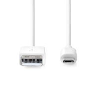 Nedis USB-Kabel| USB 2.0| USB-A Stecker| Micro-B| 480 Mbps| Vernickelt|