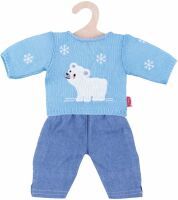 Heless Puppen-Eisbär-Pullover mit Jeans, Gr. 35-45 cm, sortiert