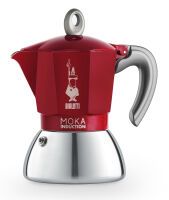 Bialetti Moka Induction - 0.16 L - Aluminium - Aluminium - Black - Red