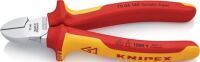 KNIPEX 70 06 160 - Diagonal-cutting pliers - Chromium-vanadium steel - Plastic - Red/Orange - 16 cm - 216 g