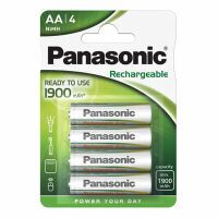 1x4 Panasonic Akku NiMH Mignon AA 1900 mAh Ready to Use Akkus -Universal-