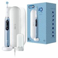 Oral-B iO 9 iO9 Luxe Edition Elektrische Zahnbürste/Electric Toothbrush, Magnet-Technologie, 7 Putzmodi für Zahnpflege, 3D-Analyse, Farbdisplay, Lade-Reiseetui & Beauty-Tasche, Designed by Braun, aqua marine