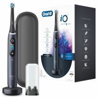 Oral-B iO 8 iO8 Limited Edition Elektrische Zahnbürste/Electric Toothbrush mit revolutionärer Magnet-Technologie & Mikrovibrationen, 6 Putzmodi, 1 Aufsteckbürste, Farbdisplay & Reiseetui, black onyx