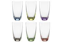 BOHEMIA CRISTAL Longdrinkbecher "Viva Colori" 6er Set