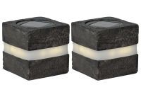 STAR TRADING LED Solardeko "Stonecube" 2er Set