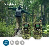 Nedis WALKIE TALKIE    SET   2 HÖRER (WLTK0810BK        GN)