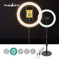 Nedis Ringlicht| 10 inch| 120 LED's| 2700 - 6700 K| Tisch| Schwarz