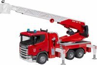 Bruder 03591 Scania Super 560R Feuerwehr mit Drehleiter, Wasserpumpe, L+S Modul