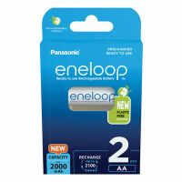 PANASONIC AA Akku 2000mAh "Eneloop " 2er Blister