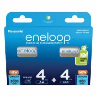 2x4 Panasonic Eneloop Kombipack 4xAA + 4xAAA Akkus  BK-KJMCDE44E Akkus -Universal-