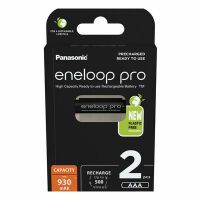 1x2 Panasonic Eneloop Pro Micro 930mAh AAA Ni-MH    BK-4HCDE/2BE Akkus -Universal-