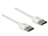 DELOCK HDMI-Kabel HighSpeed Ethernet A->A 4K 3D 1,00m weiß (85122)