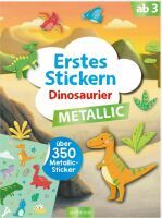 ars Edition Erstes Stickern Metallic  Dinosaurier