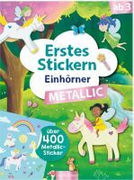 ars Edition Erstes Stickern Metallic  Einhörner