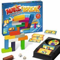 Ravensburger 26750 - Make 'n' Break - Gesellschaftsspiel für die ganze Familie mit Bausteinen, Spiel