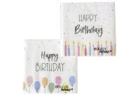 Boltze Home Lunch Serviette "Birthday" 20er Pack - 36 Stück