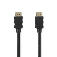 Nedis High Speed ​​HDMI ™ Kabel mit Ethernet / HDMI™ Stecker / HDMI™ Stecker / 4K@30Hz / ARC / 10.2 Gbps / 25.0 m / Rund / PVC / Schwarz / Label