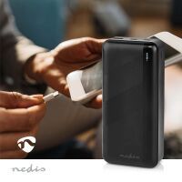 Nedis powerbank / 30000 mAh / 1.5 / 2.0 / 3.0 A / Anzahl der Ausgänge: 2 / Ausgangsanschluss: 1x USB-A / 1x USB-C™ / Eingangsverbindung: 1x Micro USB / 1x USB-C™ / PD3.0 20W / Lithium-Polymer