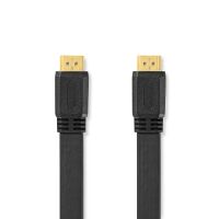 Nedis High Speed ​​HDMI ™ Kabel mit Ethernet / HDMI™ Stecker / HDMI™ Stecker / 4K@30Hz / 10.2 Gbps / 10.0 m / Flach / PVC / Schwarz / Label